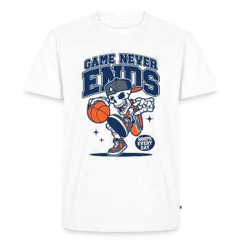 Basket-ball Joueurs de basket-ball - T-shirt Premium bio Homme - blanc - Devant - Nico (187cm)