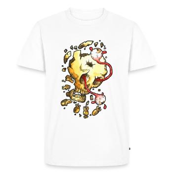 Shattered skull - Men's Premium Organic T-Shirt - white - Front - Nico (187cm)