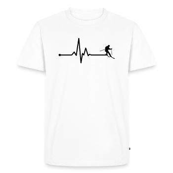 Ski sincère - T-shirt Premium bio Homme - blanc - Devant - Nico (187cm)