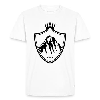 mountains mountains icon emblem - Men's Premium Organic T-Shirt - white - Front - Nico (187cm)