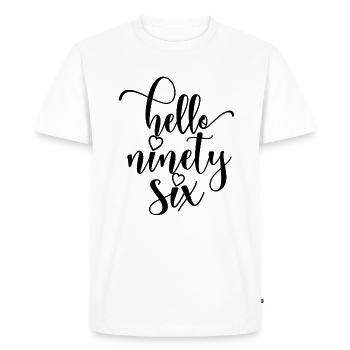 Hello Ninety Six Cute 96 Years Old Birthday - Men's Premium Organic T-Shirt - white - Front - Nico (187cm)