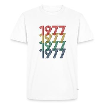 Cool Retro 1977, 45 ans, cadeau de 45e anniversaire - T-shirt Premium bio Homme - blanc - Devant - Nico (187cm)
