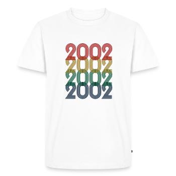 Cool Retro 2002, 21 ans, cadeau de 21e anniversaire - T-shirt Premium bio Homme - blanc - Devant - Nico (187cm)