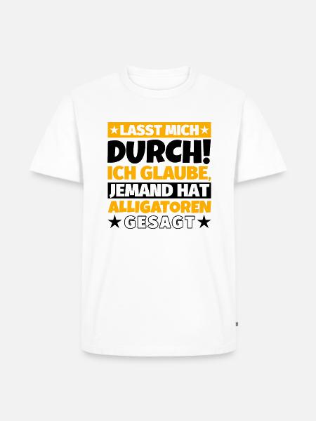 Alligatoren - Männer Premium Bio T-Shirt - Weiß