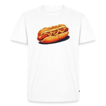 Restauration rapide pour hot-dogs - T-shirt Premium bio Homme - blanc - Devant - Nico (187cm)