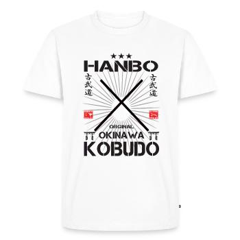 Hanbo l’art de la défense dans le style d’Okinawa - T-shirt Premium bio Homme - blanc - Devant - Nico (187cm)