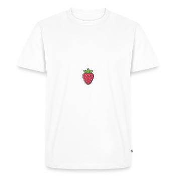 c'est l'histoire d'un fraise cadeau humour drôles - T-shirt Premium bio Homme - blanc - Devant - Nico (187cm)