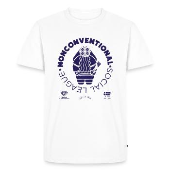NonConventional Social League - Okukwe - T-shirt Premium bio Homme - blanc - Devant - Nico (187cm)