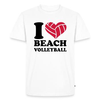 beach-volley - T-shirt Premium bio Homme - blanc - Devant - Nico (187cm)