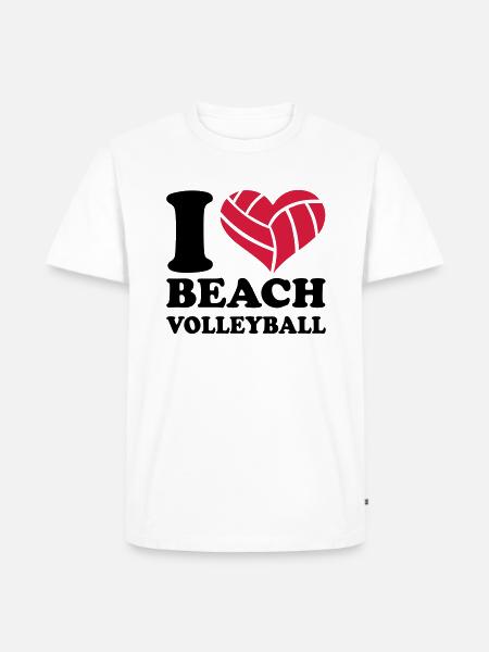 beach-volley - T-shirt Premium bio Homme - blanc