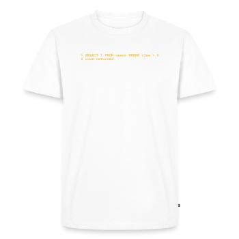 NERD HUMOR: Ignorance! - Men's Premium Organic T-Shirt - white - Front - Nico (187cm)
