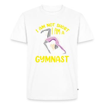 Je ne suis pas court Je suis un gymnaste Gymnastique drôle - T-shirt Premium bio Homme - blanc - Devant - Nico (187cm)