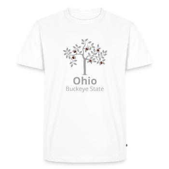 Ohio - État de Buckeye - T-shirt Premium bio Homme - blanc - Devant - Nico (187cm)
