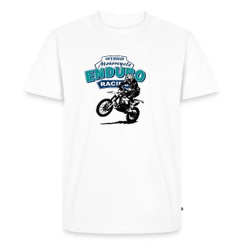 Enduro - offroad - motorcycle terrain sport - Men's Premium Organic T-Shirt - white - Front - Nico (187cm)