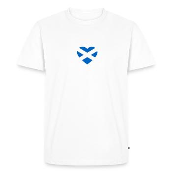 ECOSSE - ECOSSE - CŒUR - CADEAU - T-shirt Premium bio Homme - blanc - Devant - Nico (187cm)