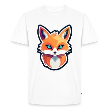 Fox Drawing - Men's Premium Organic T-Shirt - white - Front - Nico (187cm)