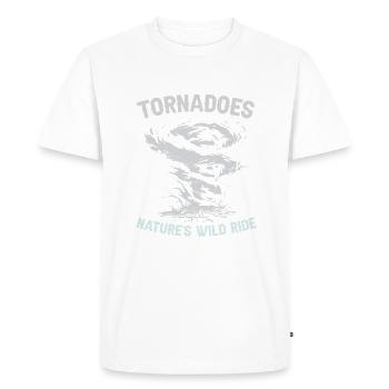 À la poursuite des tempêtes : la course folle de la nature - T-shirt Premium bio Homme - blanc - Devant - Nico (187cm)