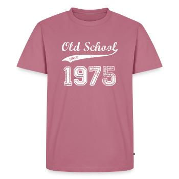 1975 - Männer Premium Bio T-Shirt - Mauve - Vorne - Nico (187cm)