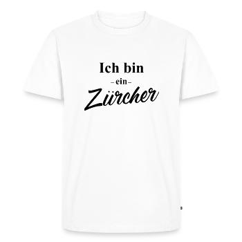 Je suis un Zurichois - T-shirt Premium bio Homme - blanc - Devant - Nico (187cm)