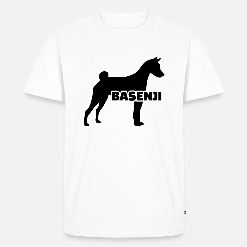 Basenji - Männer Premium Bio T-Shirt - Weiß