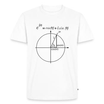 Eulerian formula on the unit circle - Men's Premium Organic T-Shirt - white - Front - Nico (187cm)