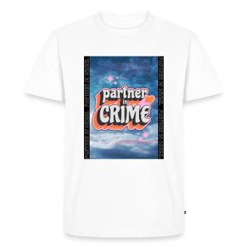 Partner In Crime - Men's Premium Organic T-Shirt - white - Front - Nico (187cm)