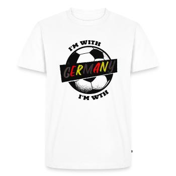 Équipe nationale de football Je suis avec l’Allemagne - T-shirt Premium bio Homme - blanc - Devant - Nico (187cm)