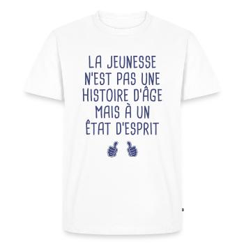 toujours jeune anniveraire décennie - T-shirt Premium bio Homme - blanc - Devant - Nico (187cm)