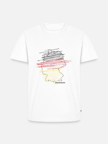 Farbspiel Deutschland von Oststruppi - Männer Premium Bio T-Shirt - Weiß