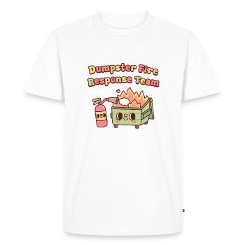 Équipe d’intervention en cas d’incendie de benne à ordures mignonne drôle - T-shirt Premium bio Homme - blanc - Devant - Nico (187cm)