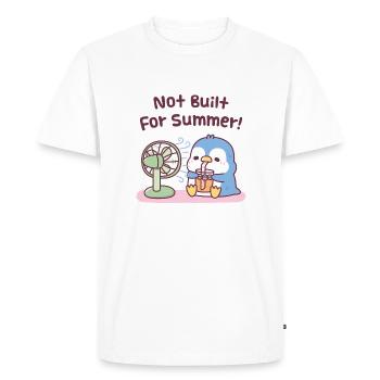 Cute Blue Penguin Not Built For Summer - Men's Premium Organic T-Shirt - white - Front - Nico (187cm)