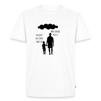 Papa What Are Clouds Made of Linux Servers Mostly 6 - T-shirt Premium bio Homme - blanc - Devant - Nico (187cm)
