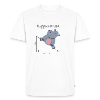 Hippoténouse - T-shirt Premium bio Homme - blanc - Devant - Nico (187cm)