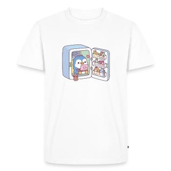 Cute Penguin Chilling In Fridge - Men's Premium Organic T-Shirt - white - Front - Nico (187cm)