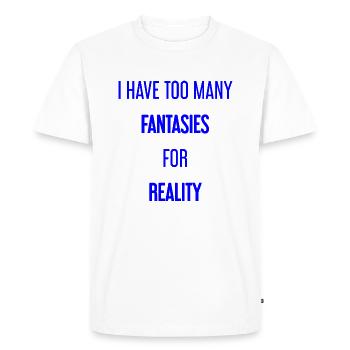 Fantasmes pour la réalité - C’est là que la magie est créée! - T-shirt Premium bio Homme - blanc - Devant - Nico (187cm)
