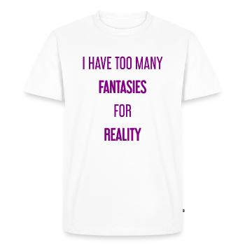 Fantasmes pour la réalité - C’est là que la magie est créée! - T-shirt Premium bio Homme - blanc - Devant - Nico (187cm)