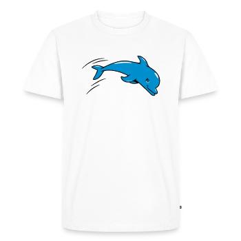 Delfin sweet dear - Men's Premium Organic T-Shirt - white - Front - Nico (187cm)