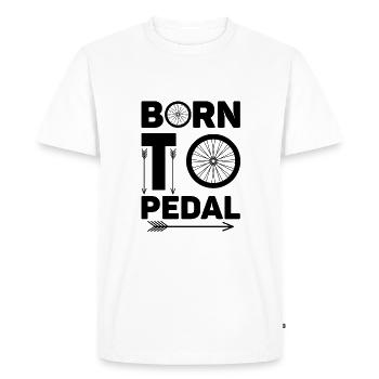 PRÉSENTATEUR DU CYCLE N À PÉDALE - T-shirt Premium bio Homme - blanc - Devant - Nico (187cm)