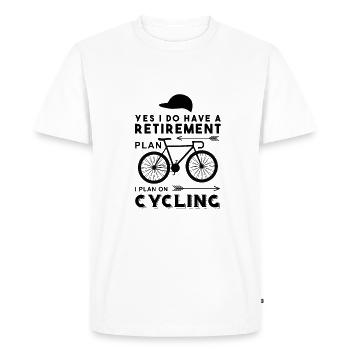 Je joue sur le vélo - T-shirt Premium bio Homme - blanc - Devant - Nico (187cm)