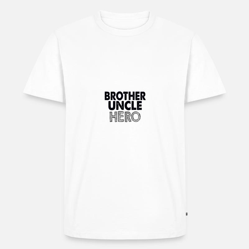 Bruder Onkel Held - Männer Premium Bio T-Shirt - Weiß