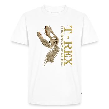 Os du crâne du T-Rex - T-shirt Premium bio Homme - blanc - Devant - Nico (187cm)