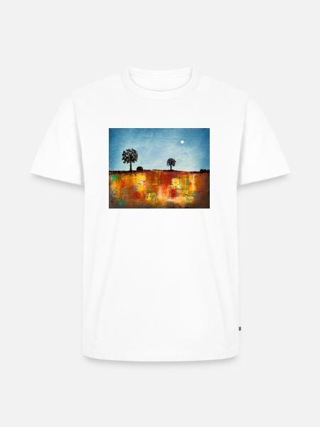 Landschaft Abstrakt - Six - Männer Premium Bio T-Shirt - Weiß