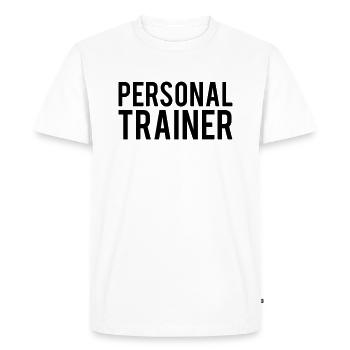 Personal Trainer - T-shirt Premium bio Homme - blanc - Devant - Nico (187cm)