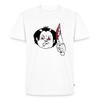 Horror knife - Men's Premium Organic T-Shirt - white - Front - Nico (187cm)