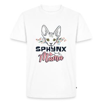 Sphynx chat Sphynx chat - T-shirt Premium bio Homme - blanc - Devant - Nico (187cm)