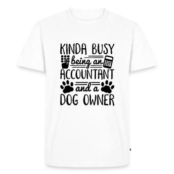 Comptabilité - T-shirt Premium bio Homme - blanc - Devant - Nico (187cm)