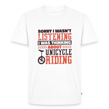 unicycle unicycle unicycler unicycle circus gift - Men's Premium Organic T-Shirt - white - Front - Nico (187cm)
