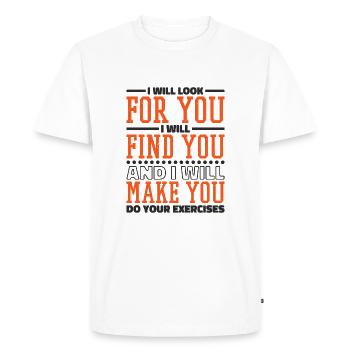 Physiotherapy Physiotherapy Physiotherapist Therapy - Men's Premium Organic T-Shirt - white - Front - Nico (187cm)