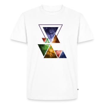 Art Triangle Galaxy - Men's Premium Organic T-Shirt - white - Front - Nico (187cm)