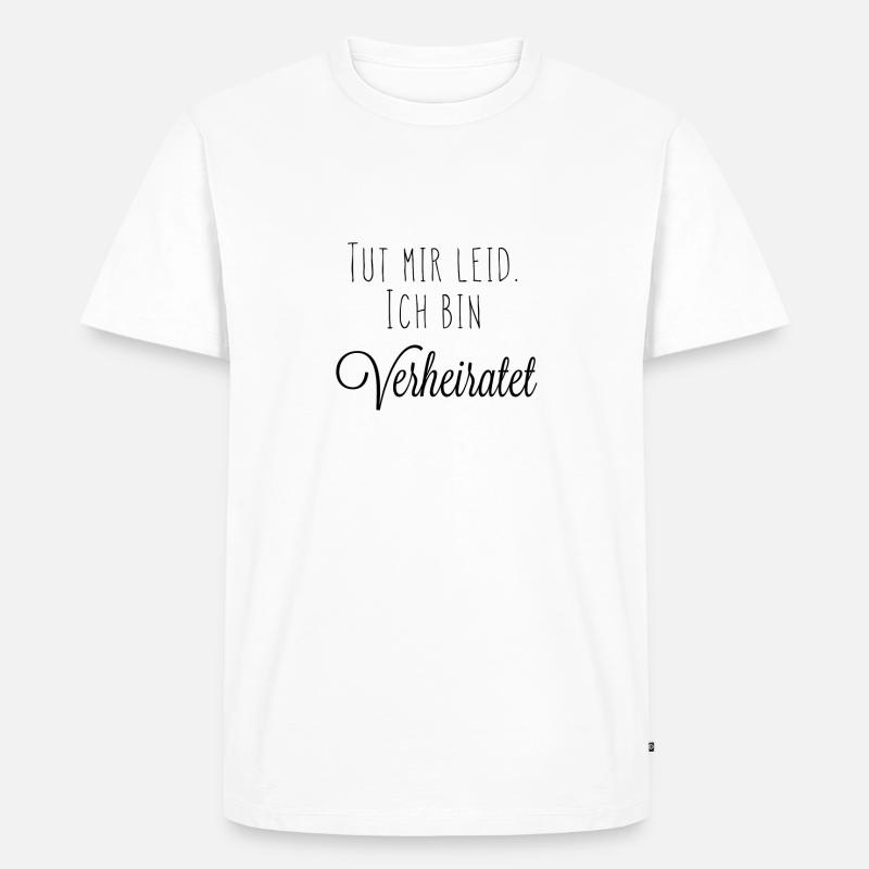 Ich bin verheiratet Version 1 - Männer Premium Bio T-Shirt - Weiß